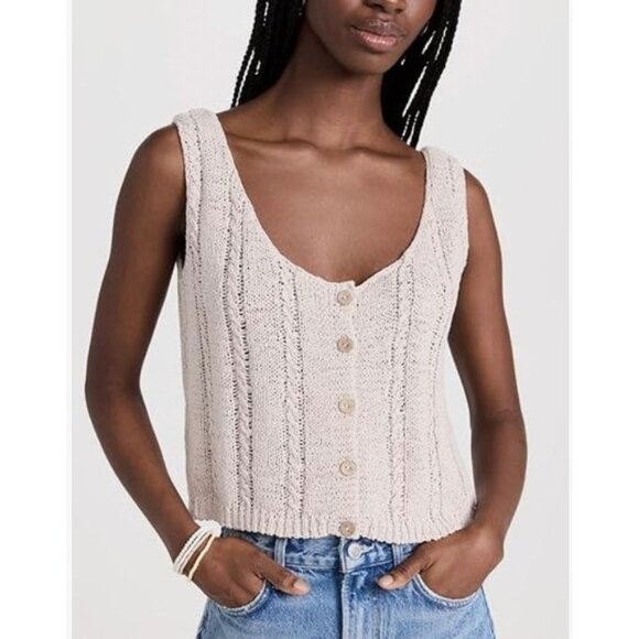 Velvet Women's Layla Tank Cotton Crocheted Cropped MSRP $139 Women's Size Small - Picture 1 of 8